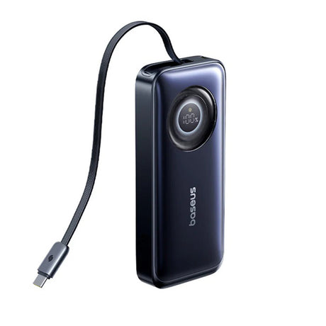 Baterie externa Baseus Enercore CR11 (E0027H00), with Built-in Type-C Cable, 20.000mAh, 67W, Portable Design, Digital Display, Negru