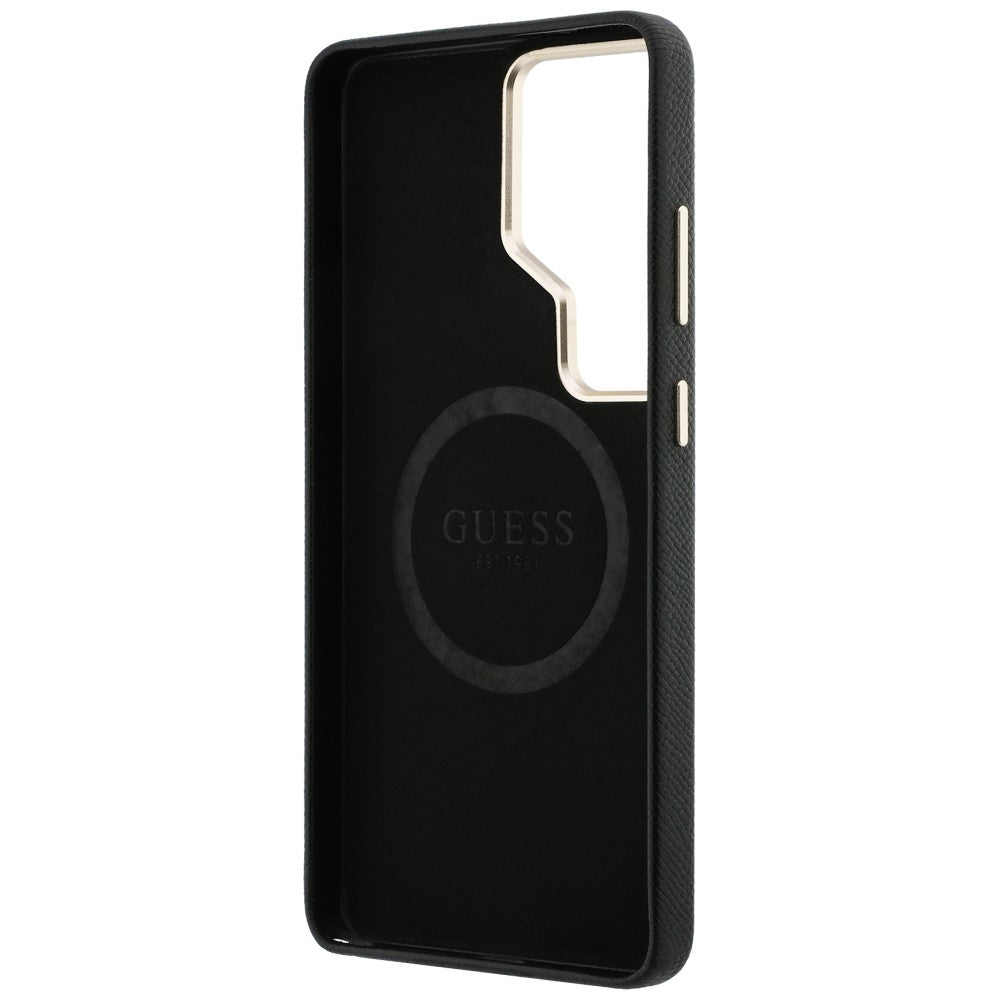 Husa de protectie Guess Rhinestone Round Logo MagSafe (GUHMS26LPGCRMDEK) compatibil cu Samsung Galaxy S26 Ultra, Negru