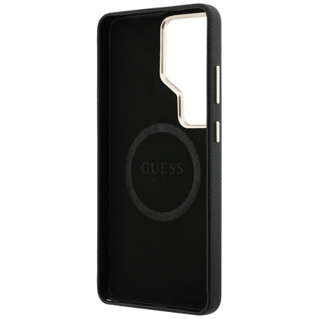 Husa de protectie Guess Rhinestone Round Logo MagSafe (GUHMS26LPGCRMDEK) compatibil cu Samsung Galaxy S26 Ultra, Negru