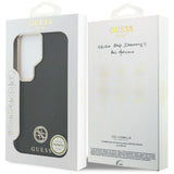 Husa de protectie Guess Rhinestone Round Logo MagSafe (GUHMS26LPGCRMDEK) compatibil cu Samsung Galaxy S26 Ultra, Negru