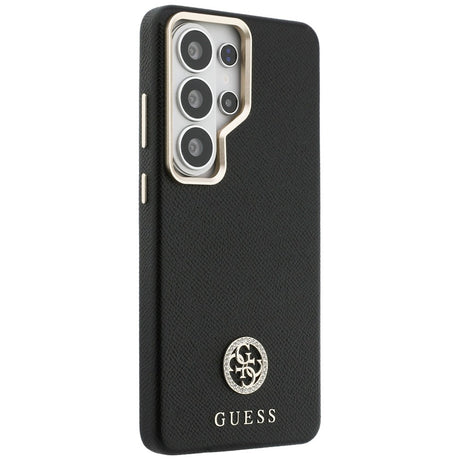 Husa de protectie Guess Rhinestone Round Logo MagSafe (GUHMS26LPGCRMDEK) compatibil cu Samsung Galaxy S26 Ultra, Negru