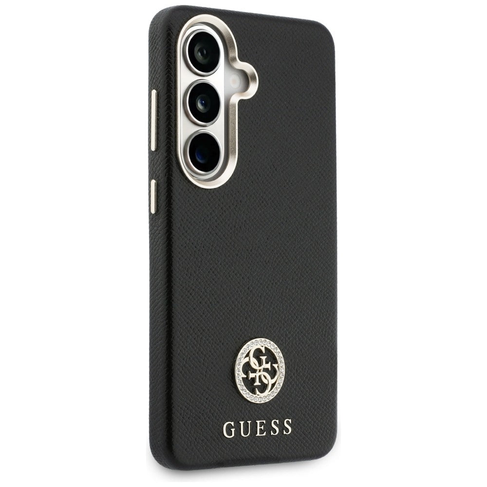 Husa de protectie Guess Rhinestone Round Logo MagSafe (GUHMS26SPGCRMDEK) compatibil cu Samsung Galaxy S26, Negru