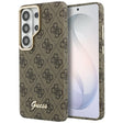 Husa de protectie Guess 4G Script MagSafe (GUHMS26S5P4FWMSW) compatibil cu Samsung Galaxy S26, Maro