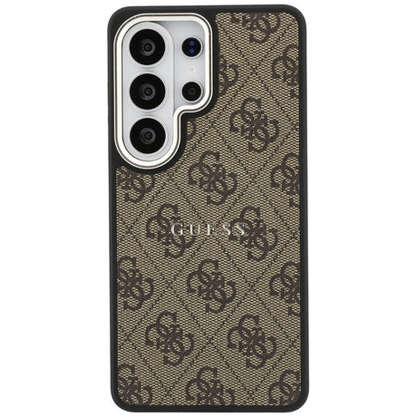 Husa de protectie Guess 4G Embossed Ring MagSafe (GUHMS26LP4MSEGCW) compatibil cu Samsung Galaxy S26 Ultra, Maro