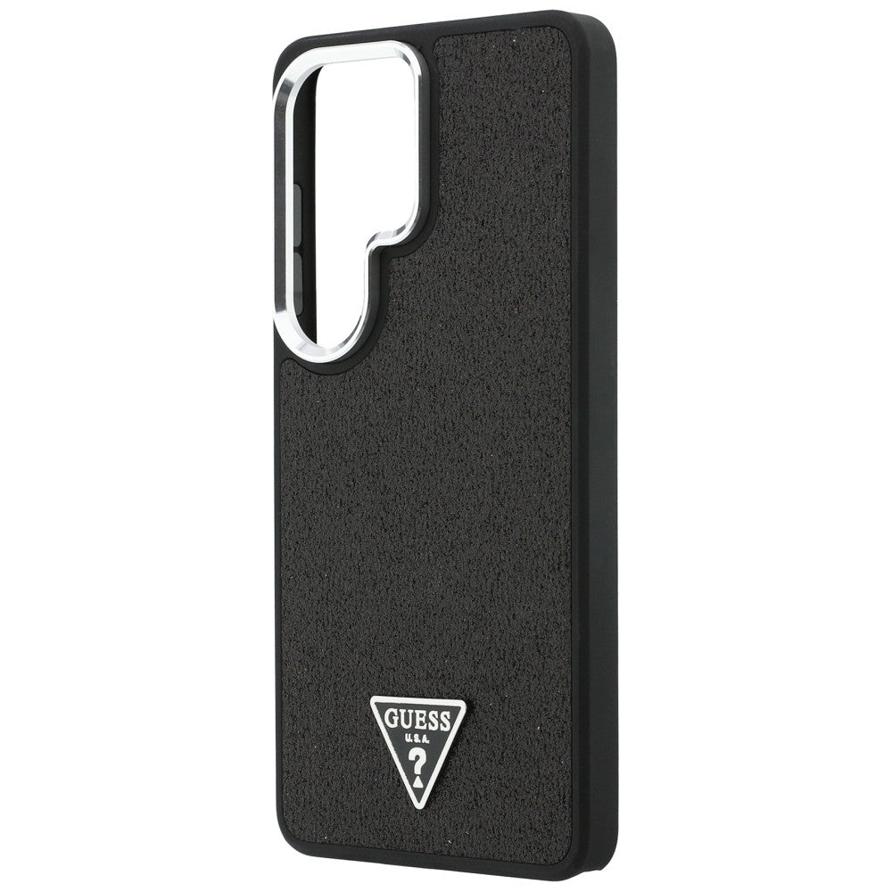 Husa de protectie Guess Fixed Glitter Triangle Logo MagSafe (GUHMS26LPFGTSCMK) compatibil cu Samsung Galaxy S26 Ultra, Negru