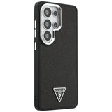 Husa de protectie Guess Fixed Glitter Triangle Logo MagSafe (GUHMS26LPFGTSCMK) compatibil cu Samsung Galaxy S26 Ultra, Negru