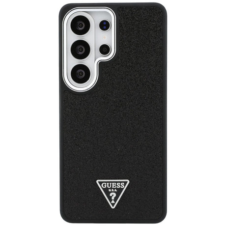 Husa de protectie Guess Fixed Glitter Triangle Logo MagSafe (GUHMS26LPFGTSCMK) compatibil cu Samsung Galaxy S26 Ultra, Negru