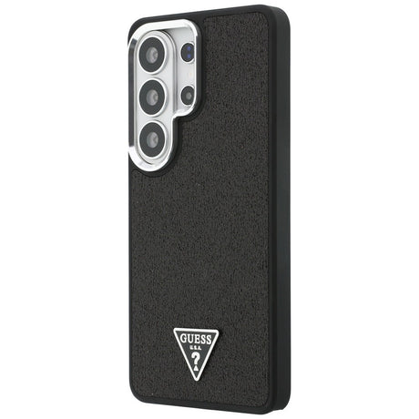 Husa de protectie Guess Fixed Glitter Triangle Logo MagSafe (GUHMS26LPFGTSCMK) compatibil cu Samsung Galaxy S26 Ultra, Negru