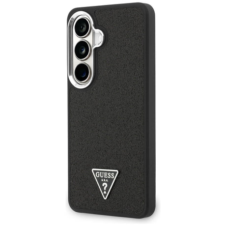 Husa de protectie Guess Fixed Glitter Triangle Logo MagSafe (GUHMS26SPFGTSCMK) compatibil cu Samsung Galaxy S26, Negru