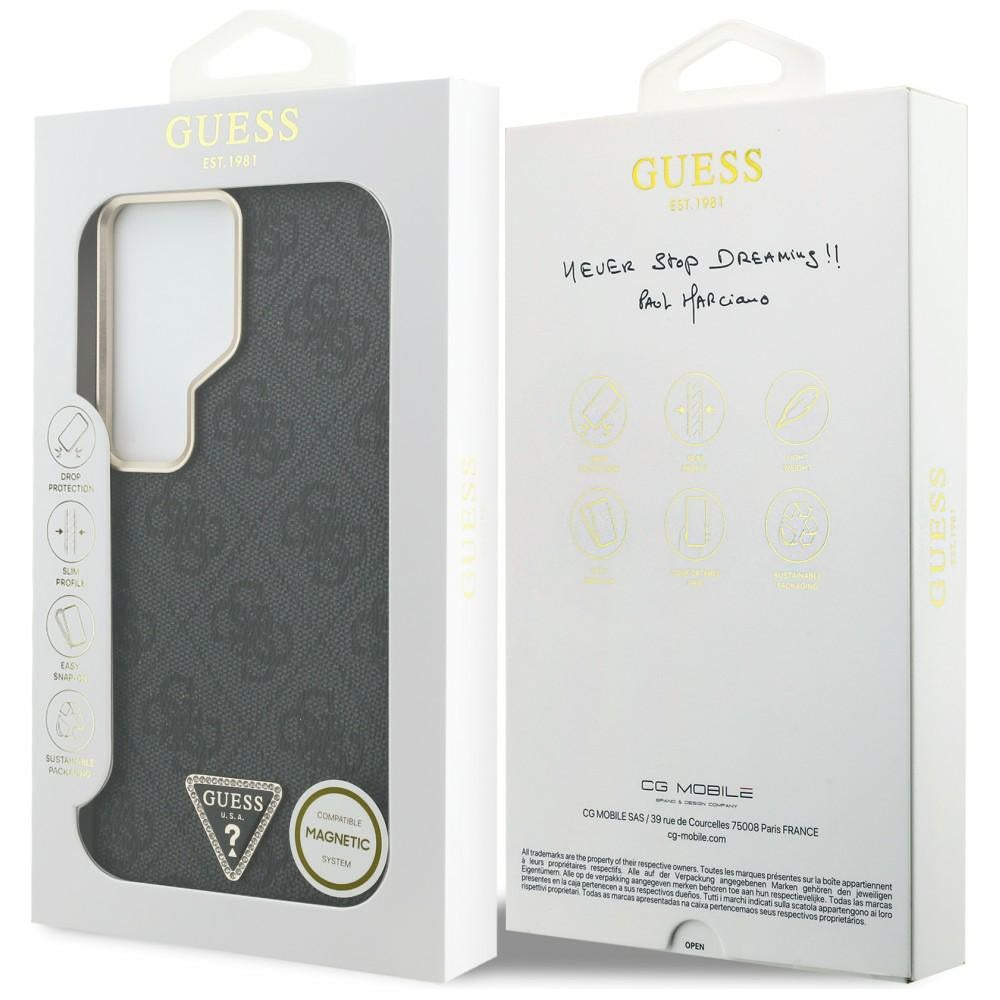Husa de protectie Guess 4G Triangle Logo MagSafe (GUHMS26LP4GTDGMK) compatibil cu Samsung Galaxy S26 Ultra, Negru