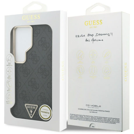 Husa de protectie Guess 4G Triangle Logo MagSafe (GUHMS26LP4GTDGMK) compatibil cu Samsung Galaxy S26 Ultra, Negru