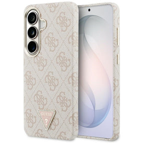 Husa de protectie Guess 4G Triangle Logo MagSafe (GUHMS26SP4GTDGMP) compatibil cu Samsung Galaxy S26, Roz