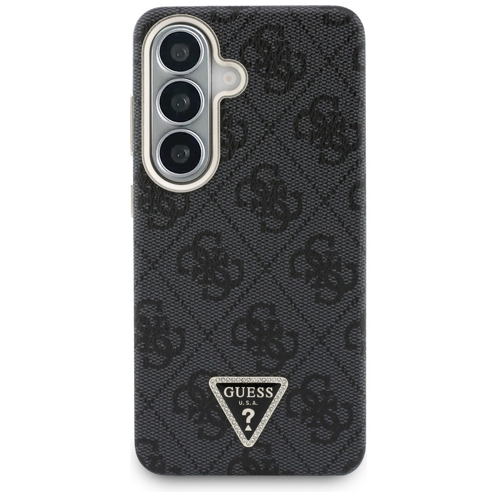 Husa de protectie Guess 4G Triangle Logo MagSafe (GUHMS26SP4GTDGMK) compatibil cu Samsung Galaxy S26, Negru