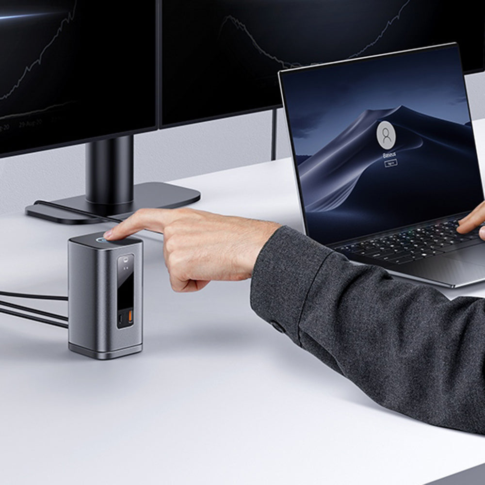 Hub/Dock Baseus 11in1 Docking Station Spacemate Series (B0112701), Triple 4K Display, 10Gbps, PD100W Fast Charging, Gri Spatial