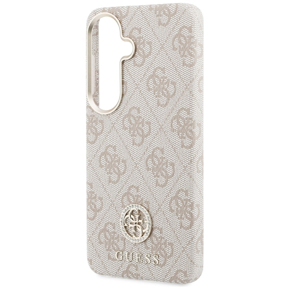 Guess Husa de protectie Guess Rhinestone Round Logo MagSafe (GUHMS26SP4GRMDEP) compatibil cu Samsung Galaxy S26, Roz – i