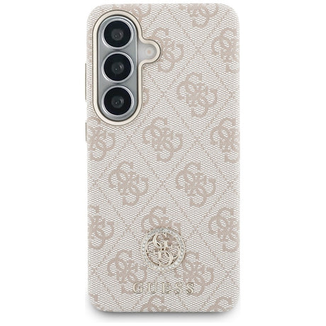 Husa de protectie Guess Rhinestone Round Logo MagSafe (GUHMS26SP4GRMDEP) compatibil cu Samsung Galaxy S26, Roz