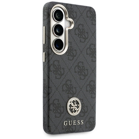 Husa de protectie Guess Rhinestone Round Logo MagSafe (GUHMS26SP4GRMDEK) compatibil cu Samsung Galaxy S26, Negru