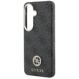 Husa de protectie Guess Rhinestone Round Logo MagSafe (GUHMS26SP4GRMDEK) compatibil cu Samsung Galaxy S26, Negru