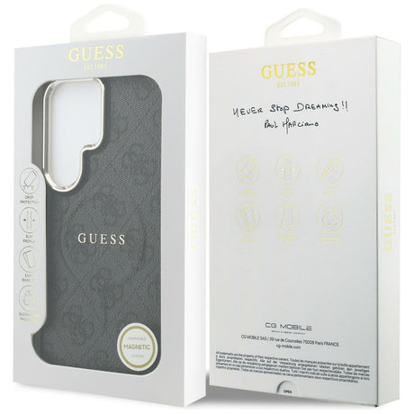 Husa de protectie Guess 4G Embossed Ring MagSafe (GUHMS26LP4MSEGCK) compatibil cu Samsung Galaxy S26 Ultra, Negru