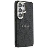 Husa de protectie Guess 4G Embossed Ring MagSafe (GUHMS26LP4MSEGCK) compatibil cu Samsung Galaxy S26 Ultra, Negru