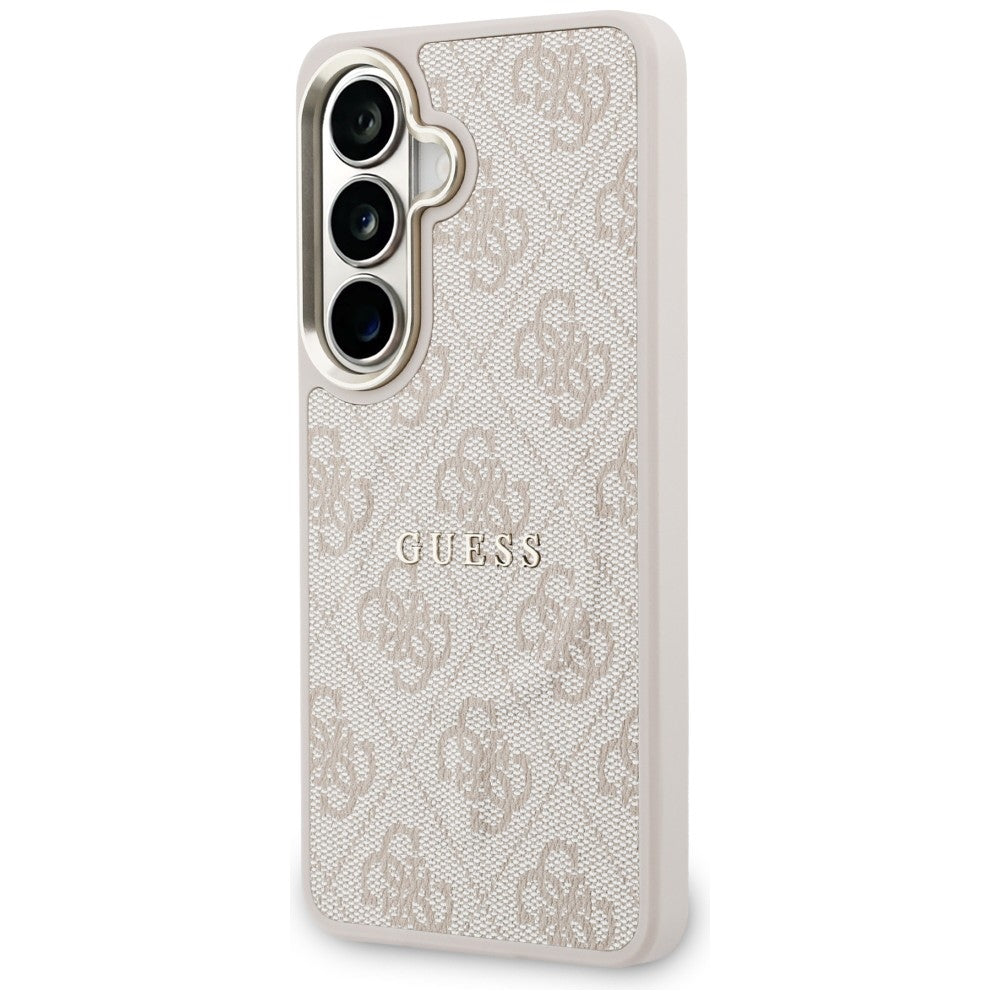 Husa de protectie Guess 4G Embossed Ring MagSafe (GUHMS26SP4MSEGCP) compatibil cu Samsung Galaxy S26, Roz
