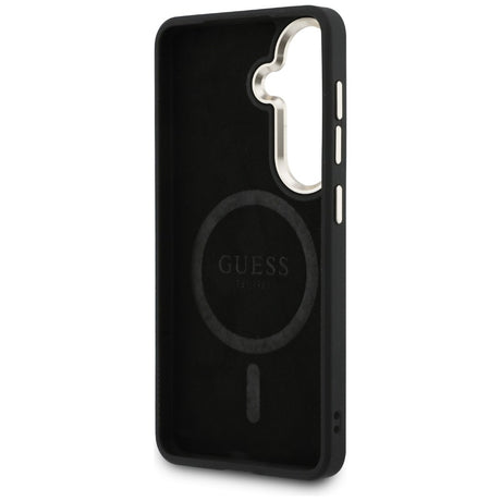 Husa de protectie Guess 4G Embossed Ring MagSafe (GUHMS26SP4MSEGCK) compatibil cu Samsung Galaxy S26, Negru