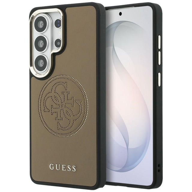 Husa de protectie Guess Perforated Logo MagSafe (GUHMS26L5PG4SRGW) compatibil cu Samsung Galaxy S26 Ultra, Maro