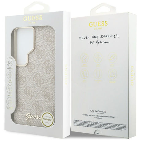 Husa de protectie Guess 4G Script MagSafe (GUHMS26L5P4FWMSP) compatibil cu Samsung Galaxy S26 Ultra, Roz