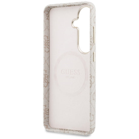 Husa de protectie Guess 4G Script MagSafe (GUHMS26S5P4FWMSP) compatibil cu Samsung Galaxy S26, Roz