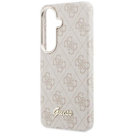 Husa de protectie Guess 4G Script MagSafe (GUHMS26S5P4FWMSP) compatibil cu Samsung Galaxy S26, Roz