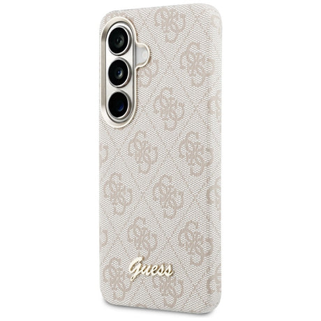 Husa de protectie Guess 4G Script MagSafe (GUHMS26S5P4FWMSP) compatibil cu Samsung Galaxy S26, Roz