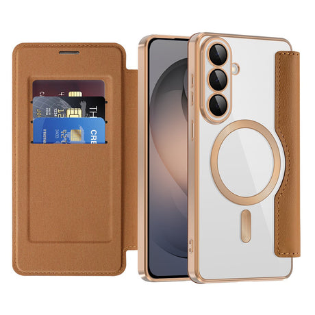 Husa de protectie Techsuit SmartMag Book compatibil cu Samsung Galaxy S26, Maro