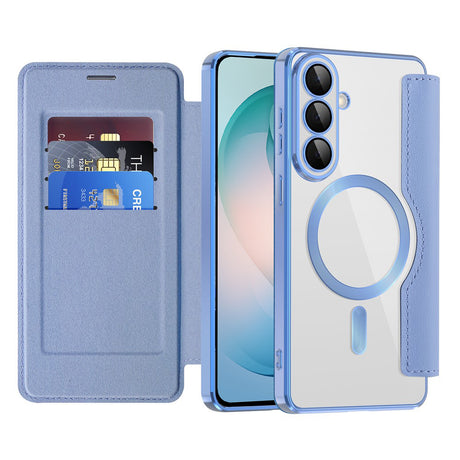 Husa de protectie Techsuit SmartMag Book compatibil cu Samsung Galaxy S26 Plus, Albastru Deschis