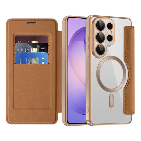 Husa de protectie Techsuit SmartMag Book compatibil cu Samsung Galaxy S26 Ultra, Maro