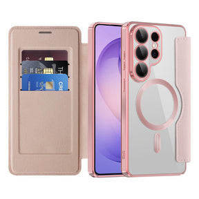 Husa de protectie Techsuit SmartMag Book compatibil cu Samsung Galaxy S26 Ultra, Roz