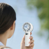 Yesido Handheld Fan (YF18), with LCD Display, 12W Brushless Motor, 5500 RPM, 100x Speed, 12W, 3600mAh, Type-C, Negru