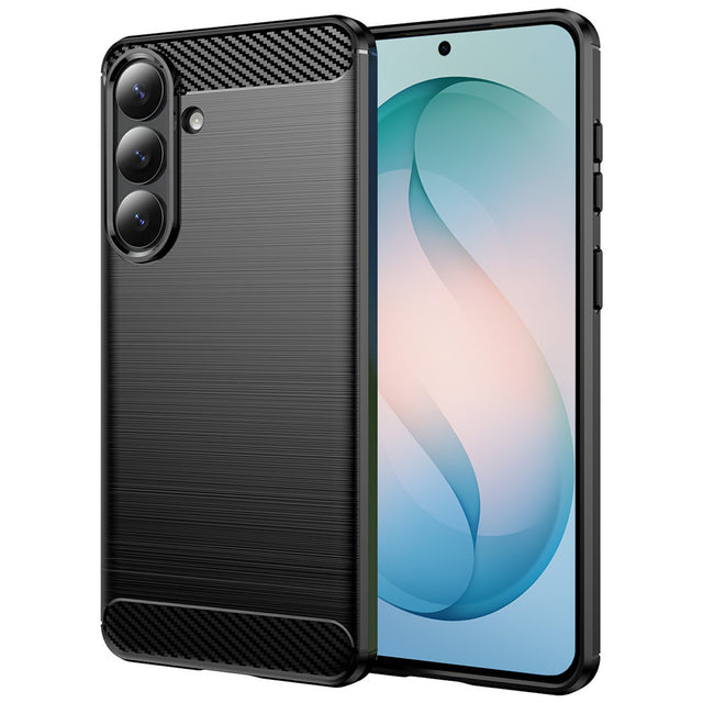 Husa de protectie Techsuit Carbon Silicone compatibil cu Samsung Galaxy S26 Plus, Negru