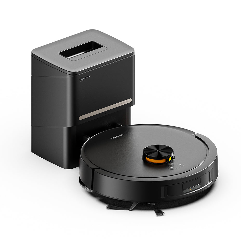 Deerma Robot Vacuum Cleaner (S30), Dry & Wet Cleaning, 13000Pa, Auto-unloading Station, LDS Mapping, 40W, 2600mAh, Negru