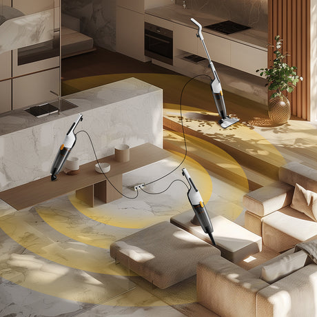 Deerma Vacuum Cleaner (DX170), with HEPA Filter Anti-mite, 2in1, 16000Pa, 600W, 1.2l, 85dB, 5m Cord Length, Alb