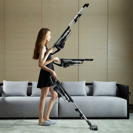 Deerma Corded Vacuum Cleaner (DX600), 2in1 Design, 3x Brush Head, HEPA, Cyclonic Filter, 600W, 15000Pa, 0.8l, 4.5m, Negru