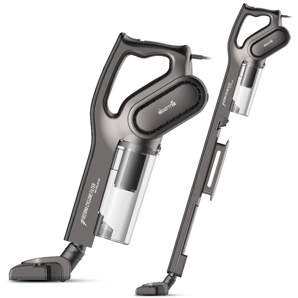 Deerma Vacuum Cleaner (DX700s), 600W, 0.6l, Dual Mode, with Round Brush, Long Crevice Nozzle, 5m Cord, Gri