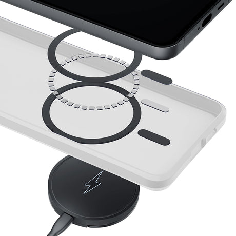 Husă 3mk Smoke MagCase albă pentru Samsung Galaxy S26 Ultra