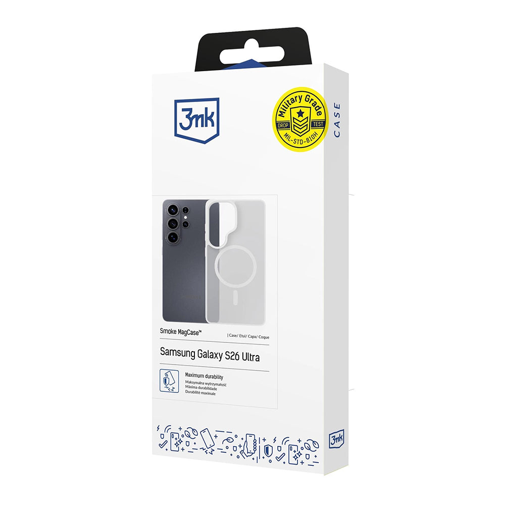 Husă 3mk Smoke MagCase albă pentru Samsung Galaxy S26 Ultra