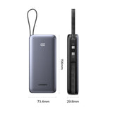 Baterie externa Ugreen PB528 (55985B), 20000mAh, USB / Type-C, 30W, Gri