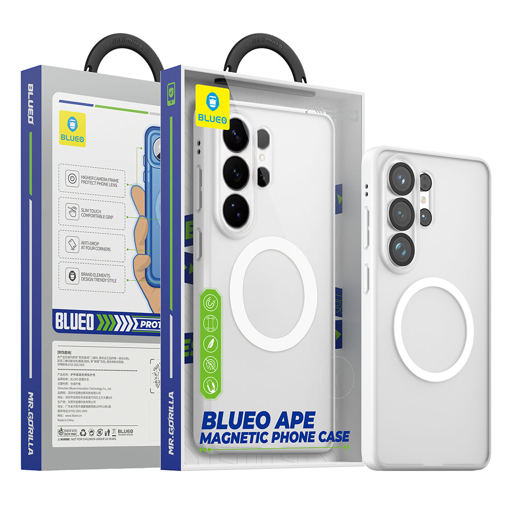 Husa de protectie Blueo APE Matte MagSafe Series compatibil cu Samsung Galaxy S26 Plus, Gri Deschis