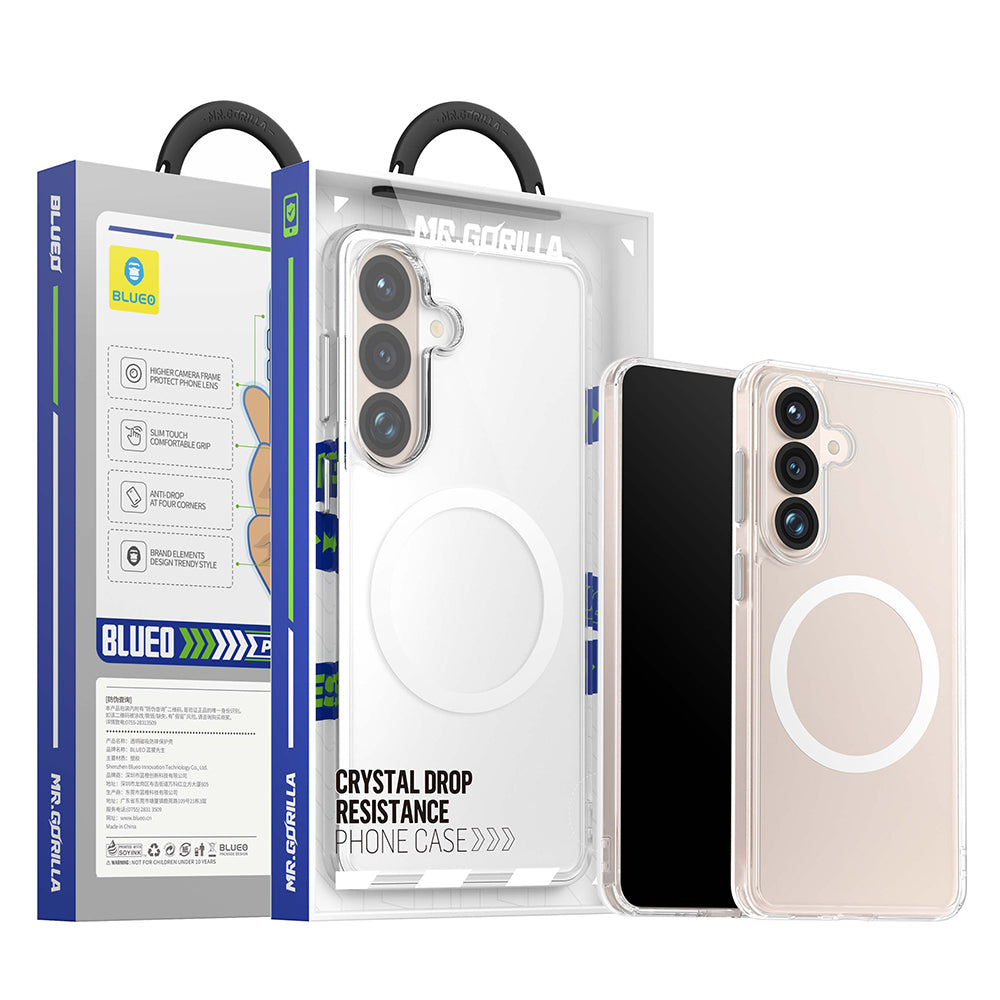 Husa de protectie Blueo Crystal Anti-Drop Series MagSafe compatibil cu Samsung Galaxy S26 Plus, Transparent