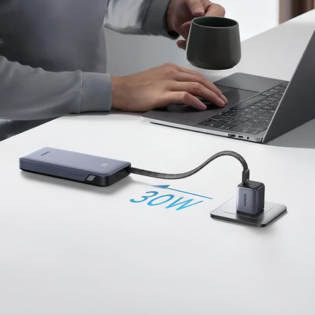 Baterie externa Ugreen PB528 (55985B), 20000mAh, USB / Type-C, 30W, Gri