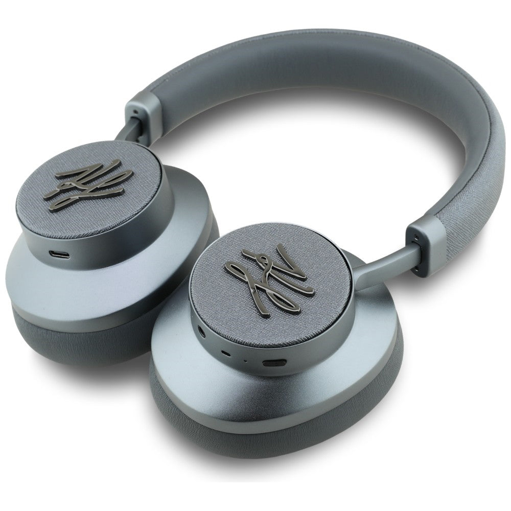 Casti Karl Lagerfeld Wireless Grained Initials (KLBHP73PSAKLSG), Over-Ear Headset, ANC, Bluetooth, Type-C, Gri