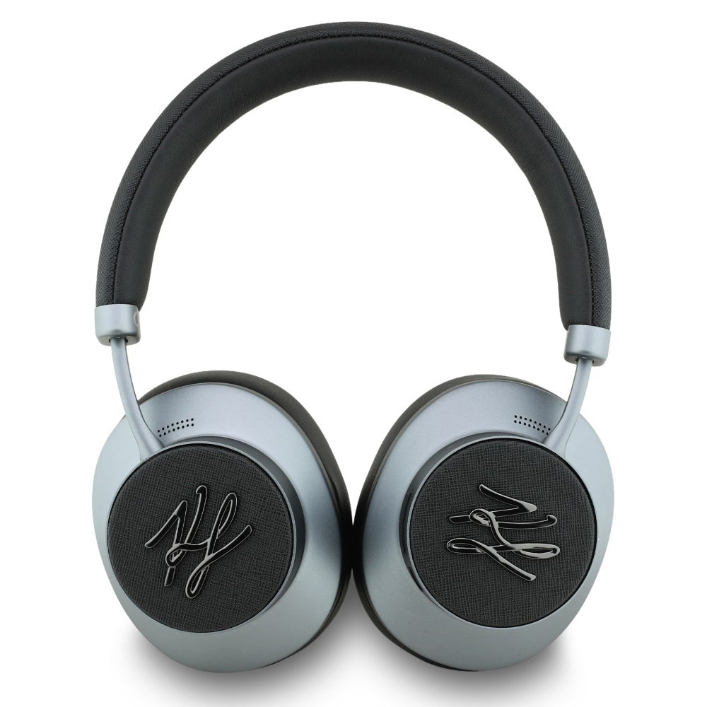 Casti Karl Lagerfeld Wireless Grained Initials (KLBHP73PSAKLSK), Over-Ear Headset, ANC, Bluetooth, Type-C, Negru