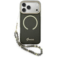 Husa de protectie Guess IML Glitter Script Strap MagSafe (GUHMP17X5HTGSMSK) compatibil cu iPhone 17 Pro Max, Negru